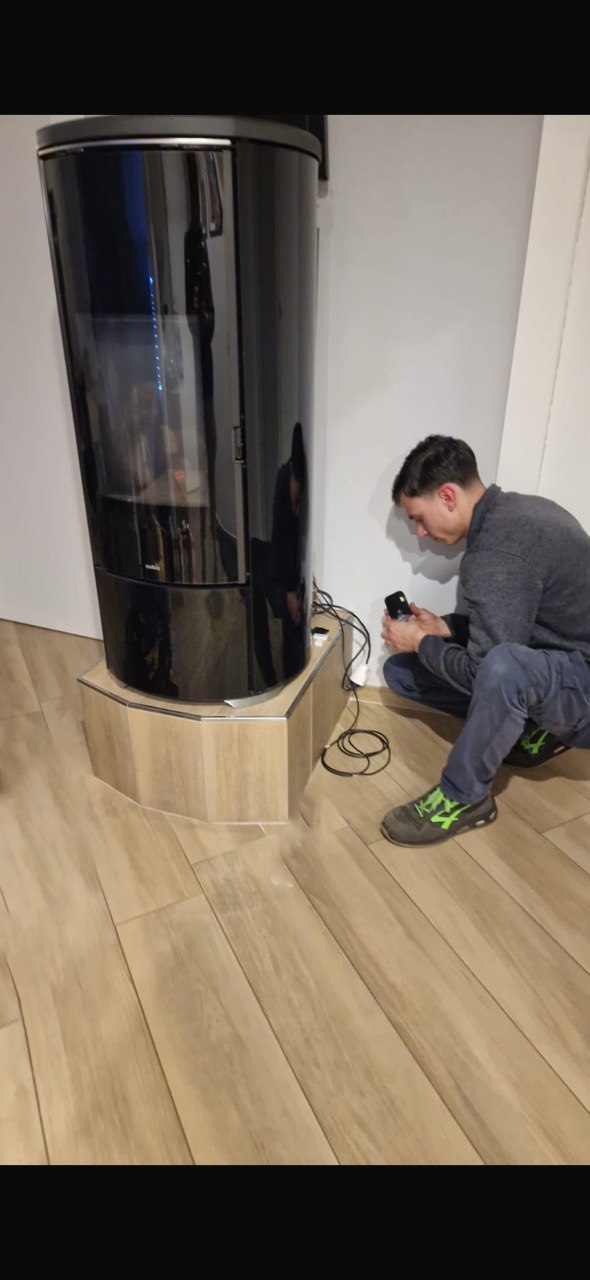 Installazione stufa moderna